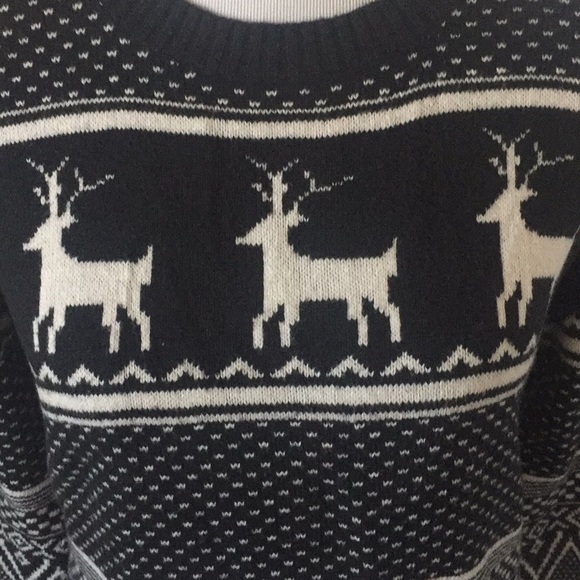 Old Navy Sweaters - Reindeer Christmas Sweater Large Black